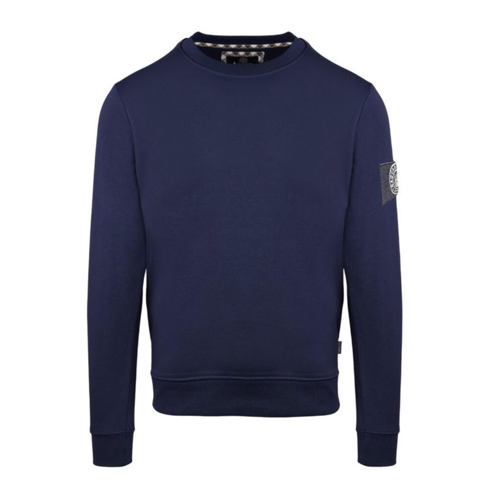 Aquascutum Mens Patch Sweatshirt / Navy